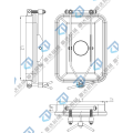 Stainless Steel sanitary Manway   280 350 450mm Rectangular Manhole Cover